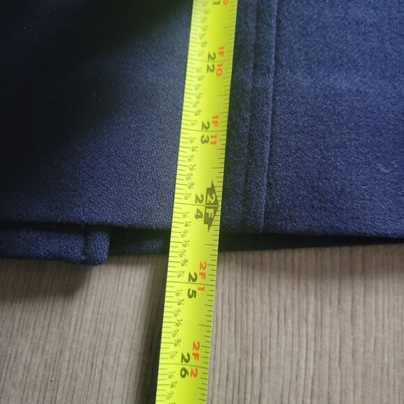 Vintage Villiager Navy Wool Skirt Tag Size 16 Actual Sz 8 - Picture 5 of 7